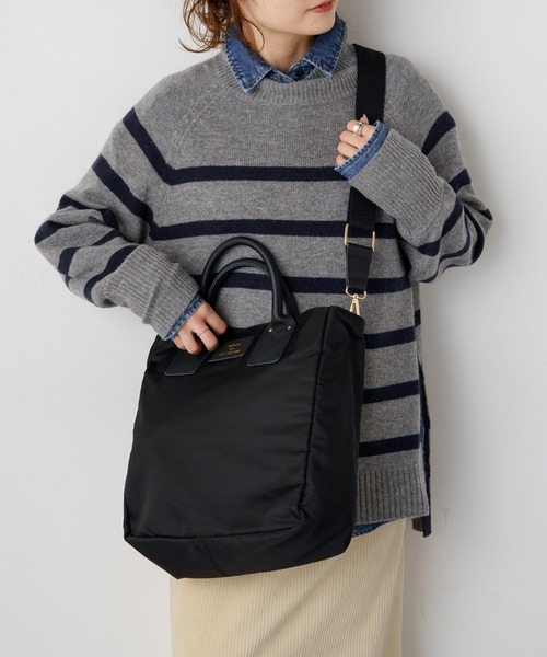 PUAL CE CIN(ピュアルセシン)の「2WAYトートバッグ(トートバッグ・レディース・ブラック/アイボリー・FREE)」の2枚目の写真