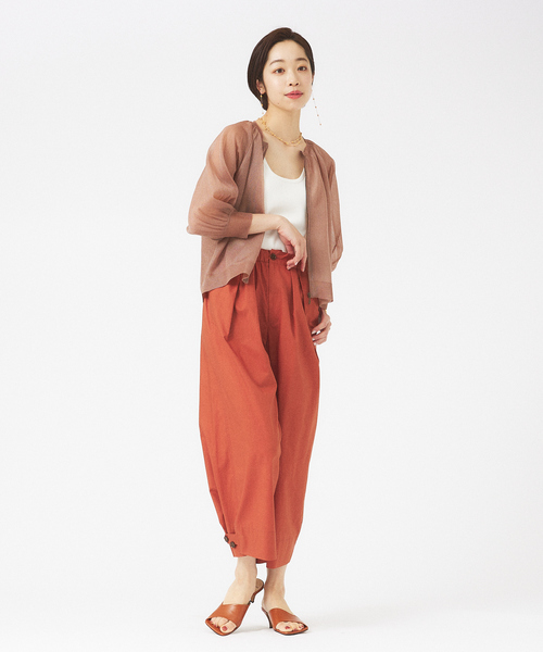 qualite（カリテ）の「ダンプイージータックパンツ（その他パンツ・レディース・ダークグリーン/オレンジ系その他・38/36）」の3枚目の写真