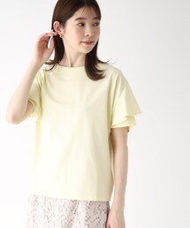 index | フリルスリーブカットソー【UV/接触冷感/洗濯機洗い可/5色展開】(Tシャツ/カットソー)