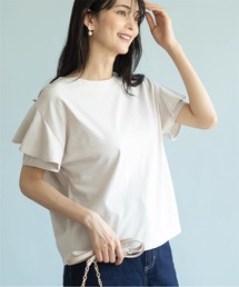 index | フリルスリーブカットソー【UV/接触冷感/洗濯機洗い可/5色展開】(Tシャツ/カットソー)
