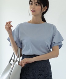 index | フリルスリーブカットソー【UV/接触冷感/洗濯機洗い可/5色展開】(Tシャツ/カットソー)