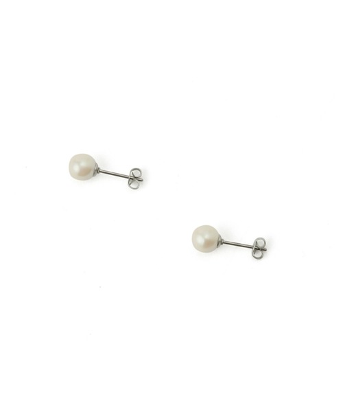 ADAM ET ROPE'(アダムエロペ)の「【LES BIJOUX】フープ&パールセットピアス(ピアス(両耳用)・レディース・シルバー/ゴールド・FREE)」の4枚目の写真