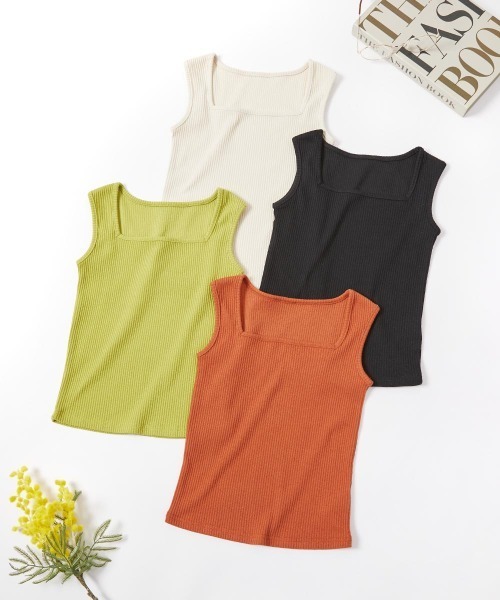 devirock（デビロック）の「リブタンクトップ（タンクトップ・キッズ・アイボリー/グリーン系その他/レッド系その他/ブラック・100cm/110cm/120cm/130cm/140cm/150cm/160cm）」の10枚目の写真