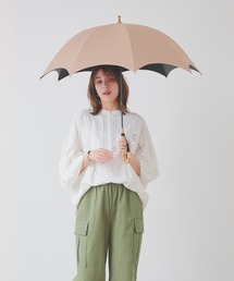 完全遮光 UVカット100% 晴雨兼用 竹手元 タッセル付き 長傘 無地