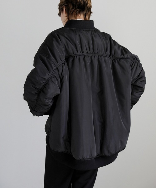 select MOCA（セレクトモカ）の「バックデザインギャザーMA-1（MA-1・レディース・アイボリー/ブラック・FREE）」の22枚目の写真