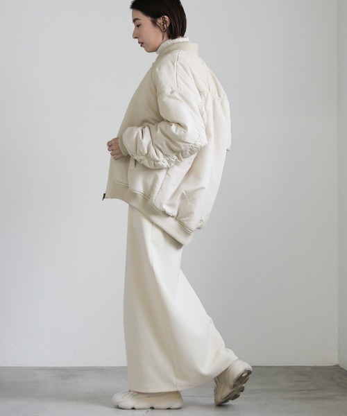 select MOCA（セレクトモカ）の「バックデザインギャザーMA-1（MA-1・レディース・アイボリー/ブラック・FREE）」の10枚目の写真