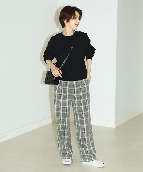 B:MING by BEAMS(ビーミングバイビームス)の「B:MING by BEAMS / チェック ストレート パンツ(その他パンツ・レディース・ブラック/パープル・SMALL/MEDIUM)」の11枚目の写真