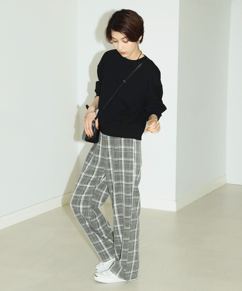 B:MING by BEAMS(ビーミングバイビームス)の「B:MING by BEAMS / チェック ストレート パンツ(その他パンツ・レディース・ブラック/パープル・SMALL/MEDIUM)」の17枚目の写真