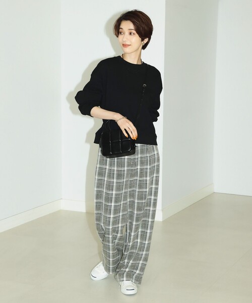 B:MING by BEAMS(ビーミングバイビームス)の「B:MING by BEAMS / チェック ストレート パンツ(その他パンツ・レディース・ブラック/パープル・SMALL/MEDIUM)」の15枚目の写真