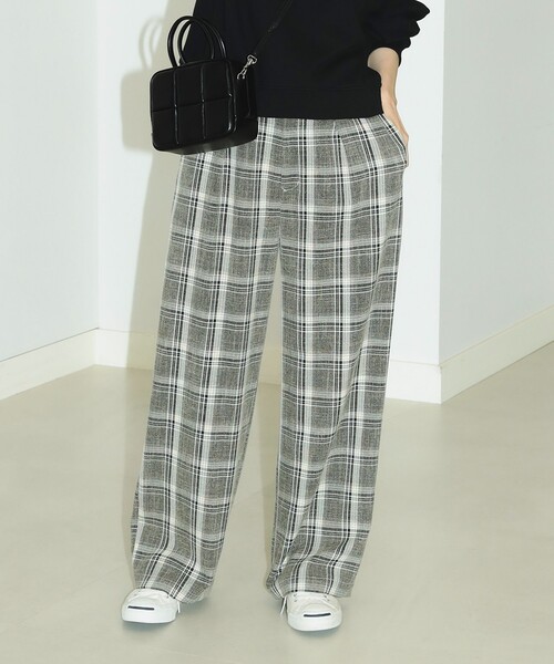 B:MING by BEAMS(ビーミングバイビームス)の「B:MING by BEAMS / チェック ストレート パンツ(その他パンツ・レディース・ブラック/パープル・SMALL/MEDIUM)」の9枚目の写真