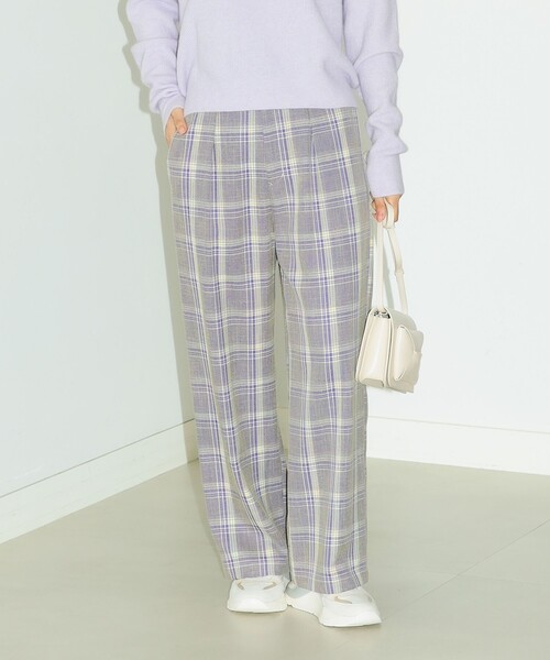 B:MING by BEAMS(ビーミングバイビームス)の「B:MING by BEAMS / チェック ストレート パンツ(その他パンツ・レディース・ブラック/パープル・SMALL/MEDIUM)」の12枚目の写真