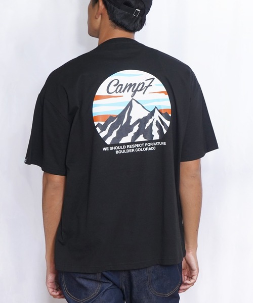 CAMP7（キャンプセブン）の「CAMP7 PRINT TEE（Tシャツ/カットソー・メンズ・ホワイト/ブラック・X-LARGE/LARGE/MEDIUM）」の2枚目の写真
