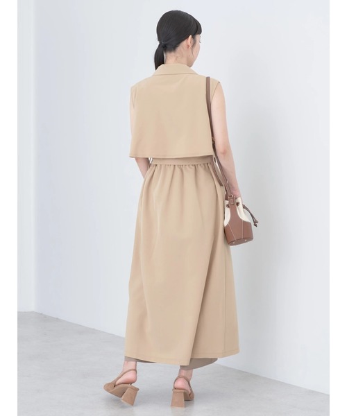 earth music&ecology（アースミュージックアンドエコロジー）の「ロングジレンチ（ベスト・レディース・ベージュ/ブラック・FREE）」の9枚目の写真