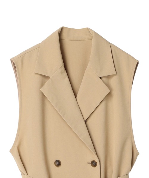 earth music&ecology（アースミュージックアンドエコロジー）の「ロングジレンチ（ベスト・レディース・ベージュ/ブラック・FREE）」の22枚目の写真