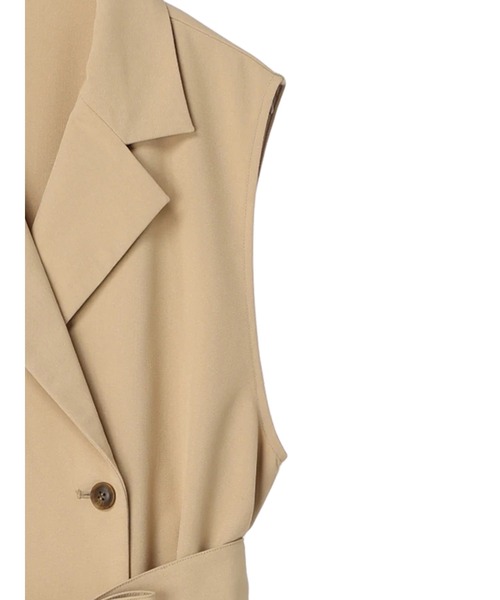 earth music&ecology（アースミュージックアンドエコロジー）の「ロングジレンチ（ベスト・レディース・ベージュ/ブラック・FREE）」の21枚目の写真