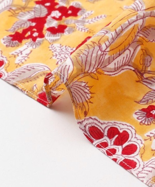 チャイハネ(チャイハネ)の「【チャイハネ】ブロックプリントバンダナ(バンダナ/スカーフ・レディース・ライトブルー/ベージュ/ターコイズブルー/イエロー/パープル/グレー/レッド/ワイン/カーキ/サックスブルー/グリーン/ホワイト・FREE)」の13枚目の写真