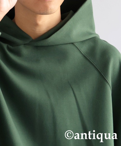 antiqua（アンティカ）の「ラグランコクーンフーディー（パーカー・レディース・ブラック/グリーン/オフホワイト/杢グレー・FREE）」の22枚目の写真