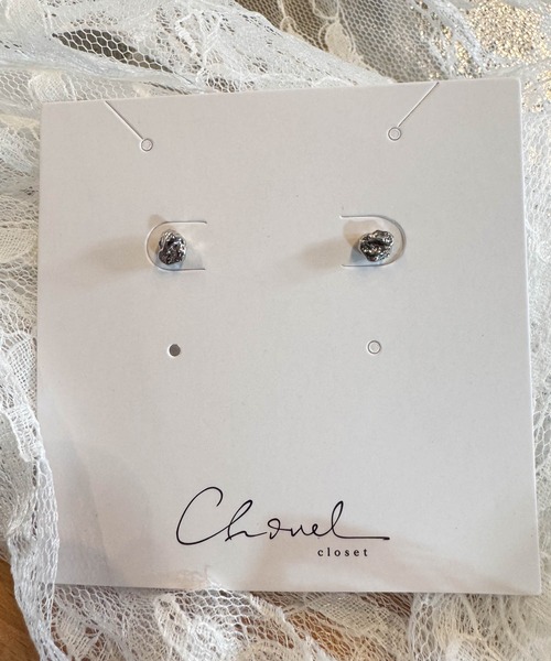 muure(ミュール)の「【CHOUEL closet】ニュアンス1粒ピアス(ピアス(両耳用)・レディース・ゴールド/シルバー・FREE)」の3枚目の写真