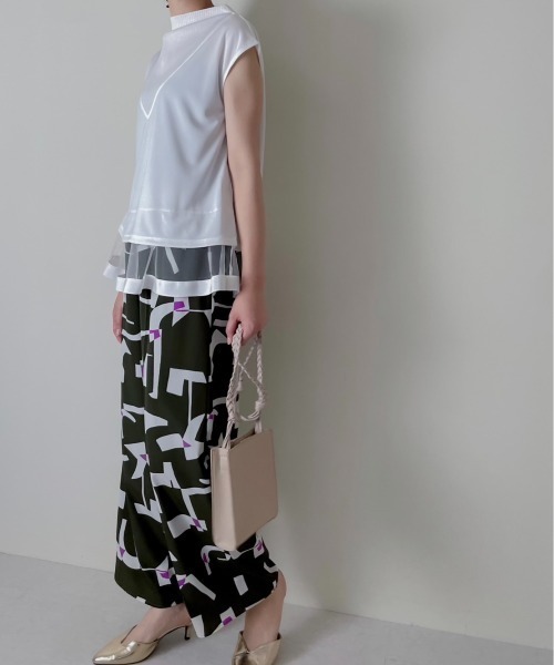 TEVALT（ヴァレット）の「キカプリントパンツ（その他パンツ・レディース・カーキ/ブラック・38）」の3枚目の写真