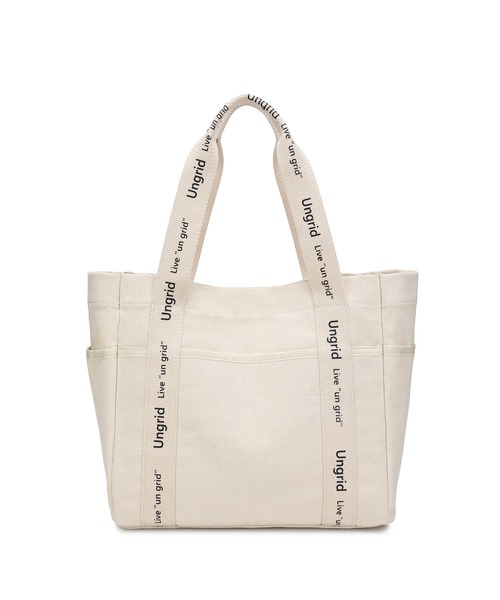 Ungrid（アングリッド）の「【Ungrid/アングリッド】キャンバス ロゴテープ　大容量　ラージトートバッグ（トートバッグ・レディース・ブラック/アイボリー/ブラック系その他・FREE）」の15枚目の写真