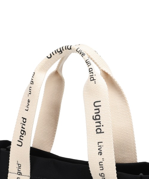 Ungrid（アングリッド）の「【Ungrid/アングリッド】キャンバス ロゴテープ　大容量　ラージトートバッグ（トートバッグ・レディース・ブラック/アイボリー/ブラック系その他・FREE）」の10枚目の写真