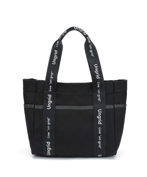 Ungrid（アングリッド）の「【Ungrid/アングリッド】キャンバス ロゴテープ　大容量　ラージトートバッグ（トートバッグ・レディース・ブラック/アイボリー/ブラック系その他・FREE）」の5枚目の写真