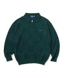 KEBOZ | CHECKER POLO KNIT(ニット/セーター)