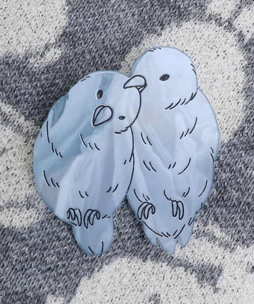 didizizi（ディディジジ）の「BIRDS　ブローチ（ブローチ/コサージュ・レディース・サックスブルー/イエロー・FREE）」の2枚目の写真