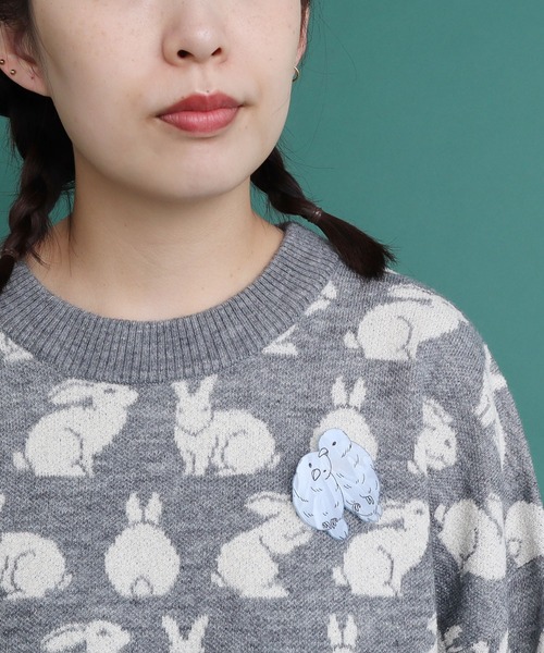 didizizi（ディディジジ）の「BIRDS　ブローチ（ブローチ/コサージュ・レディース・サックスブルー/イエロー・FREE）」の6枚目の写真