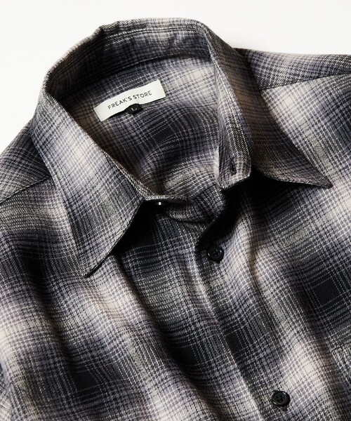 FREAK'S STORE(フリークスストア)の「限定展開 Relax Fit リラックスフィット オンブレチェック ネルシャツ/ビッグシルエット(シャツ/ブラウス・メンズ・ネイビー/ホワイト/ブラック/オリーブ・SMALL/MEDIUM/LARGE)」の13枚目の写真