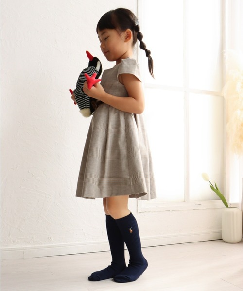 POLO RALPH LAUREN（ポロ ラルフ ローレン）の「POLO RALPH LAUREN キッズ マルチワンポイント リブハイソックス 04813700（ソックス/靴下・キッズ・ネイビー/ホワイト・22-24cm/16-18cm/20-22cm/18-20cm）」の4枚目の写真