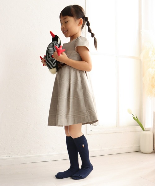 POLO RALPH LAUREN（ポロ ラルフ ローレン）の「POLO RALPH LAUREN キッズ マルチワンポイント リブハイソックス 04813700（ソックス/靴下・キッズ・ネイビー/ホワイト・22-24cm/16-18cm/20-22cm/18-20cm）」の3枚目の写真