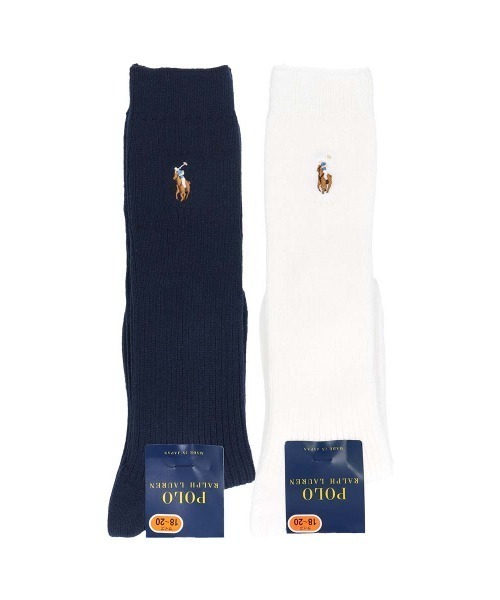 POLO RALPH LAUREN キッズ マルチワンポイント リブハイソックス