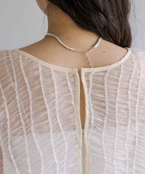mystic(ミスティック)の「ボレロブラウス(シャツ/ブラウス・レディース・オフホワイト/ブラック/ブラック系その他2/アイボリー・FREE)」の5枚目の写真