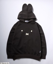 Miffy（ ミッフィー）の「Miffy（ミッフィー）キャラクターワンポイント うさ耳スウェットトレーナーパーカー/プルオーバーフーディー（パーカー）」