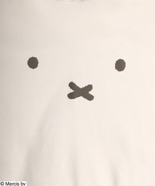 Miffy( ミッフィー)の「Miffy(ミッフィー)キャラクターワンポイント うさ耳スウェットトレーナーパーカー/プルオーバーフーディー(パーカー・レディース・ベージュ/スミクロ/アイボリー/ピンク・M/L/LL)」の19枚目の写真