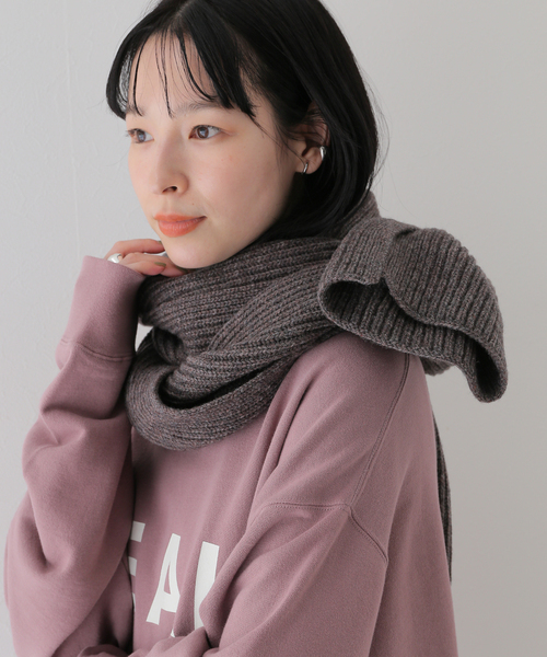 JOURNAL STANDARD relume（ジャーナルスタンダード　レリューム）の「HAMILTON KNIT マフラー（マフラー・メンズ・サファリグリーン/グレー/パープル/ブラック系その他・FREE）」の14枚目の写真