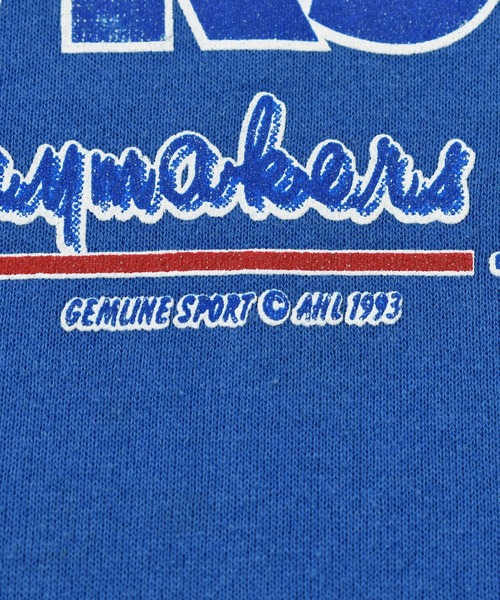 VINTAGE(ヴィンテージ)の「【ヴィンテージ古着】90's MONCTON HAWKS / モンクトン・ホークス AHL モックネックスウェット(スウェット・メンズ・ブルー・LARGE)」の6枚目の写真