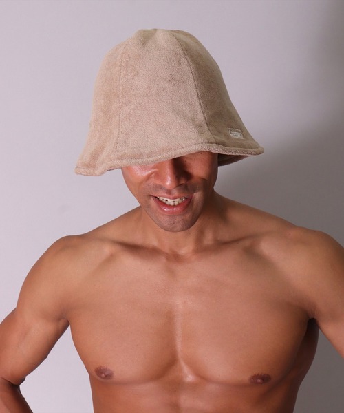 COLEMAN(コールマン)の「(LF)【Coleman】コットン パイル サウナハット(ハット・メンズ・ブラック/ネイビー/ベージュ/杢グレー・ONE SIZE)」の3枚目の写真