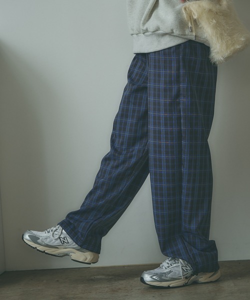 AO2（アオズ）の「Plaid easy pants / チェック柄 イージー