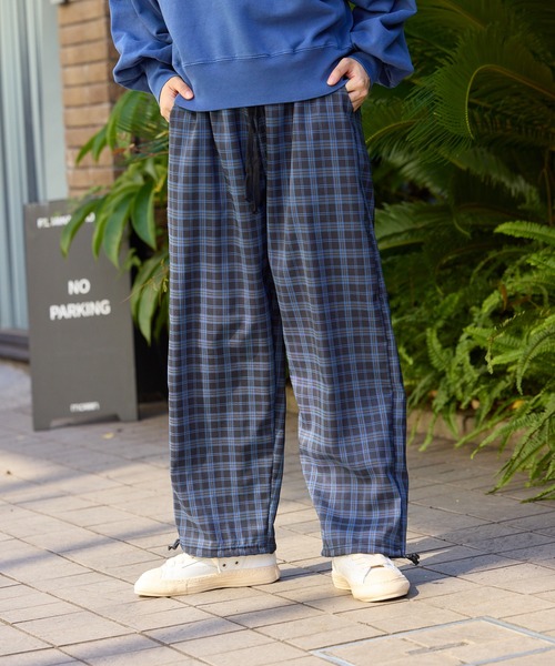 セール】Plaid easy pants / チェック柄 イージーパンツ（その他パンツ