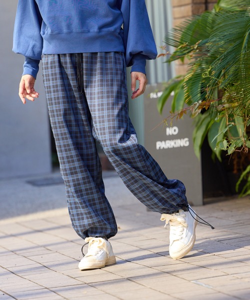 セール】Plaid easy pants / チェック柄 イージーパンツ（その他パンツ