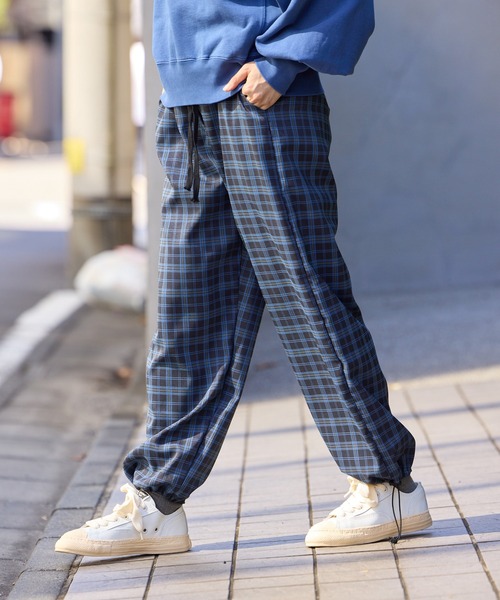 セール】Plaid easy pants / チェック柄 イージーパンツ（その他パンツ