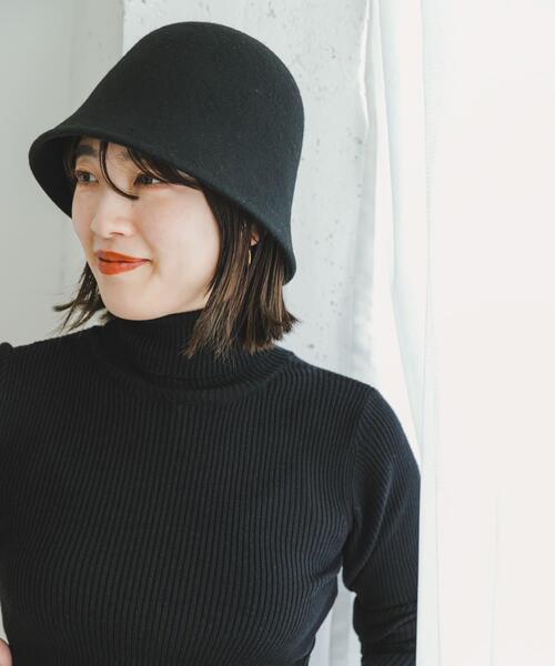 ITEMS URBANRESEARCH(アイテムズ アーバンリサーチ)の「ウールベルハット(ハット・レディース・ブラック/ブラウン・-)」の2枚目の写真