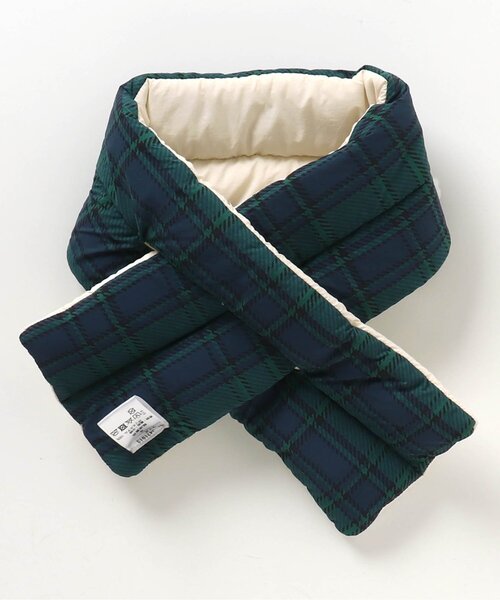 BREEZE(ブリーズ)の「キルトリバーシブルマフラー(マフラー・キッズ・アイボリー/オレンジ・MEDIUM/SMALL)」の5枚目の写真