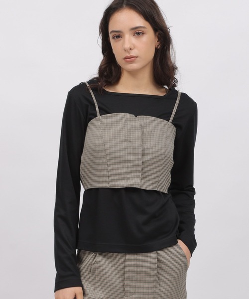 LAKOLE（ラコレ）の「チェックアソートビスチェ / 982194（ベスト・レディース・チャコールグレー/ブラウン/ベージュ系5・SMALL/MEDIUM）」の3枚目の写真