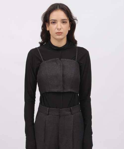 LAKOLE（ラコレ）の「チェックアソートビスチェ / 982194（ベスト・レディース・チャコールグレー/ブラウン/ベージュ系5・SMALL/MEDIUM）」の7枚目の写真