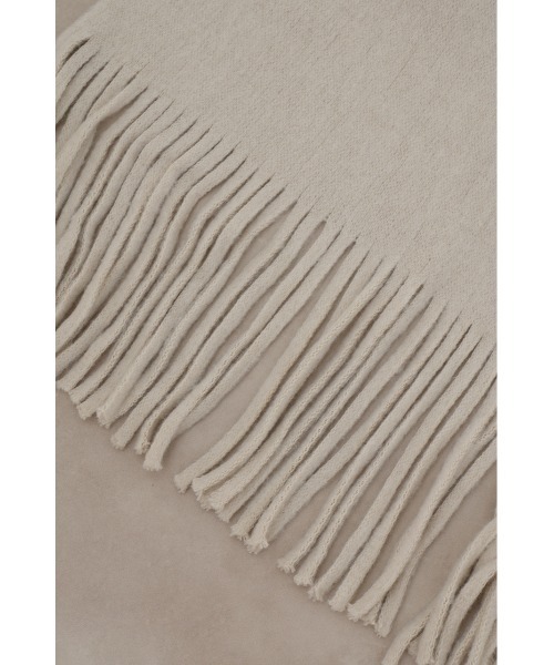 AZUL by moussy（アズールバイマウジー）の「ニットフリンジストール（ストール/ショール・レディース・チャコールグレー/オレンジ/ターコイズブルー/ライトベージュ・FREE）」の13枚目の写真