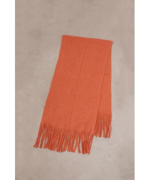 AZUL by moussy（アズールバイマウジー）の「ニットフリンジストール（ストール/ショール・レディース・チャコールグレー/オレンジ/ターコイズブルー/ライトベージュ・FREE）」の18枚目の写真