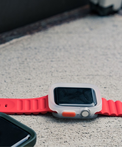 zandy（ズィーアンドワイ）の「zandy ズィーアンドワイ Apple Watch マットタイプ【スクエアソフトフレーム】アップルウォッチカバー ソフトフレーム // case7（デジタル腕時計・メンズ・ブラック/ネイビー/ブルー/グリーン/シルバー/クリア・40/44）」の13枚目の写真